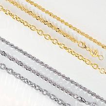 Bellezza Bronze Cristallino Chain Adjustable Sliding Necklace