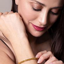 Bellezza Bronze Cristallino Chain Magnetic Clasp Bracelet