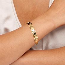 Bellezza Bronze Diamond-Cut Geometric Link Bracelet