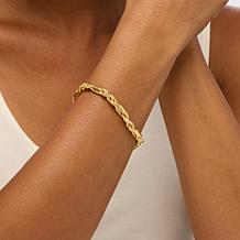 Bellezza Bronze Diamond-Cut Rope and Figaro Chain Bracelet