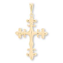 Bellezza Bronze Polished 2-Tone Shrouded Cross Pendant with