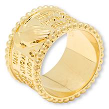 Bellezza Bronze Glory Be Prayer Wide Band Ring