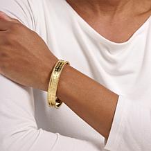 Bellezza Bronze Glory Be Prayer Wide Bangle Bracelet