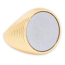 Bellezza Bronze Goldtone 100 Lira Coin Ring