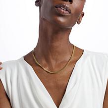 Bellezza Bronze Goldtone Cuban Link 18" Necklace