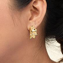 Bellezza Bronze Half-Flower Stud Earrings