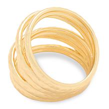 Bellezza Bronze Hammered Multi-Row Band Ring
