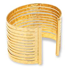 Bellezza Bronze Hammered Openwork Statement Cuff