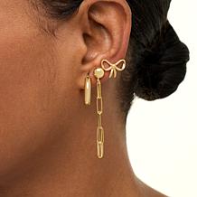 Bellezza Bronze Hoop, Dangle and Stud Earrings 3-piece Set