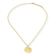 Bellezza Bronze Initial Disc Pendant with 18" Chain