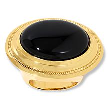 Bellezza Bronze Onyx Antique Replica Solitaire Ring