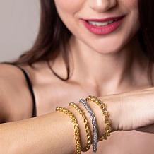 Bellezza Bronze Oval Rolo Chain Magnetic Clasp Bracelet