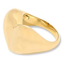 Bellezza Bronze Polished Heart Signet Ring