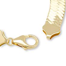 Bellezza Bronze Polished Herringbone Line Bracelet