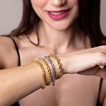 Bellezza Bronze Rope Chain Magnetic Clasp Bracelet