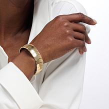 Bellezza Bronze Shiny Curved Linked Bracelet
