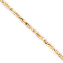 Bellezza Figaro and Rope Chain 18" Necklace