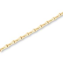 Bellezza Goldtone Bronze Bamboo Design Curved Bracelet