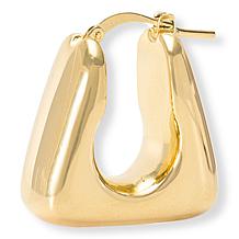 Bellezza Polished Electroform Triangular Hoop Earrings