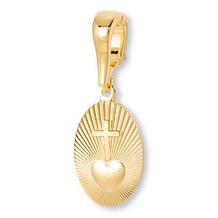 Bellezza Polished Sacred Heart Oval Pendant