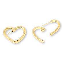 Bellezza Two-Piece Heart Shaped Hoop Earrings