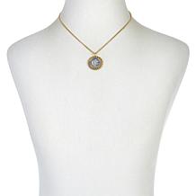 Bellezza Vatican City Palm Branch Lira Bronze Pendant with Necklace