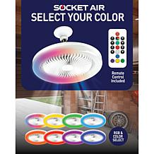 Bell+Howell Socket Air Color-Changing Light & Fan
