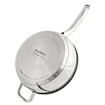 Belly Shape 18/10 SS 9.5" Deep Skillet with SS Lid, 3.2qt.