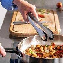 BergHOFF 12" Stainless Steel Serving Tongs with Silicone Tips