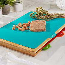 BergHOFF Bamboo 5-piece Cutting Board with 4 Multi-Colored Inserts 