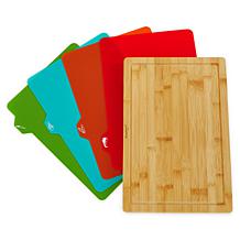 BergHOFF Bamboo 5-piece Cutting Board with 4 Multi-Colored Inserts 