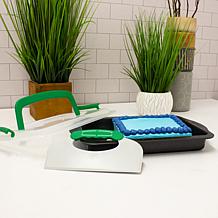 BergHOFF Perfect Slice 3-piece 13"x9" Covered Cake Pan with Tool, Grey