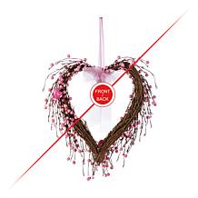 Berry Heart Wreath 17" H x 12" L x 2" W