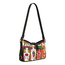 Betsey Johnson Artwork Faces Shoulder Bag