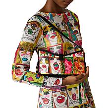 Betsey Johnson Artwork Faces Shoulder Bag