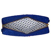 Betsey Johnson Feelin' Saucy Blue Rhinestone Crossbody Bag