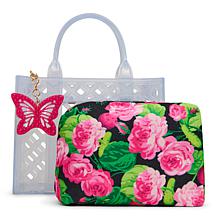Betsey Johnson Jammin Clear Satchel with Pouch