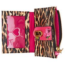 Betsey Johnson Leopard Floral Bifold Wallet