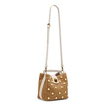 Betsey Johnson Pearl Raffia Bucket Bag