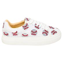 Betsey Johnson Sidny Rhinestone-Encrusted Sports Platform Sneaker