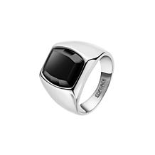 Black Glass Signet Ring