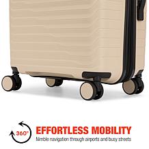 Bobcat Excavator 3 Piece Expandable Hardside Luggage Set with TSA Lock