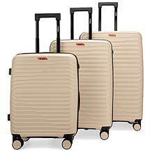 Bobcat Excavator 3 Piece Expandable Hardside Luggage Set with TSA Lock