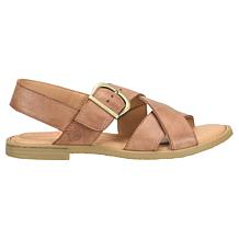 Born Beebe Leather Criss-Cross Buckle Sandal