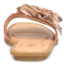 Born Hibiscus Floral-Design Leather Sandal