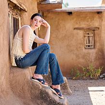 Born Mya Knotted Twist Leather Slide Sandal