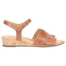 Born® Peral Leather Cork Wedge Sandal