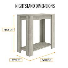 Boyd Sleep Brisbane Craftsman Style 24" Wood Nightstand