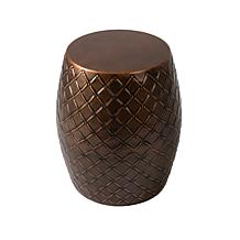 Braga Metal Stool-Table-Container in Copper Finish