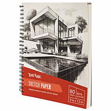 Brea Reese 9x12 Sketch Paper Pad Spiral-Bound 80 Sheets